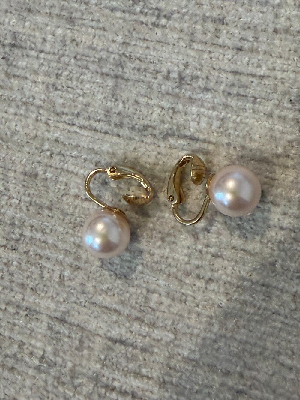 Vintage Faux Pearl Earrings Clip On 80s Preppy Wedding Prom Jewelry Gift
